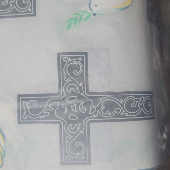 ⭐️3/$10⭐️ NEW White Dove Silver Cross Print Religious 20pk Clear Party Gift Bags - Picture 6 of 9